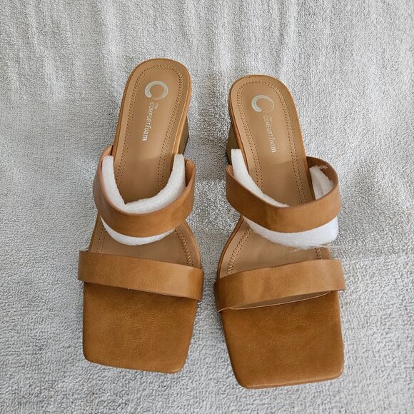 Journee Collection Nolla Women's Wooden Heel Sandals - Picture 1 of 4